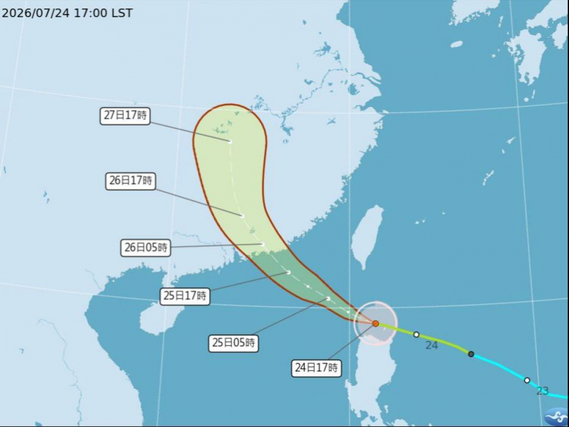 天氣／紅霞颱風豪大雨、強降雨熱區啟動！北北基桃高溫36度要幾天？月底不只一個颱風，10日預報搶先看